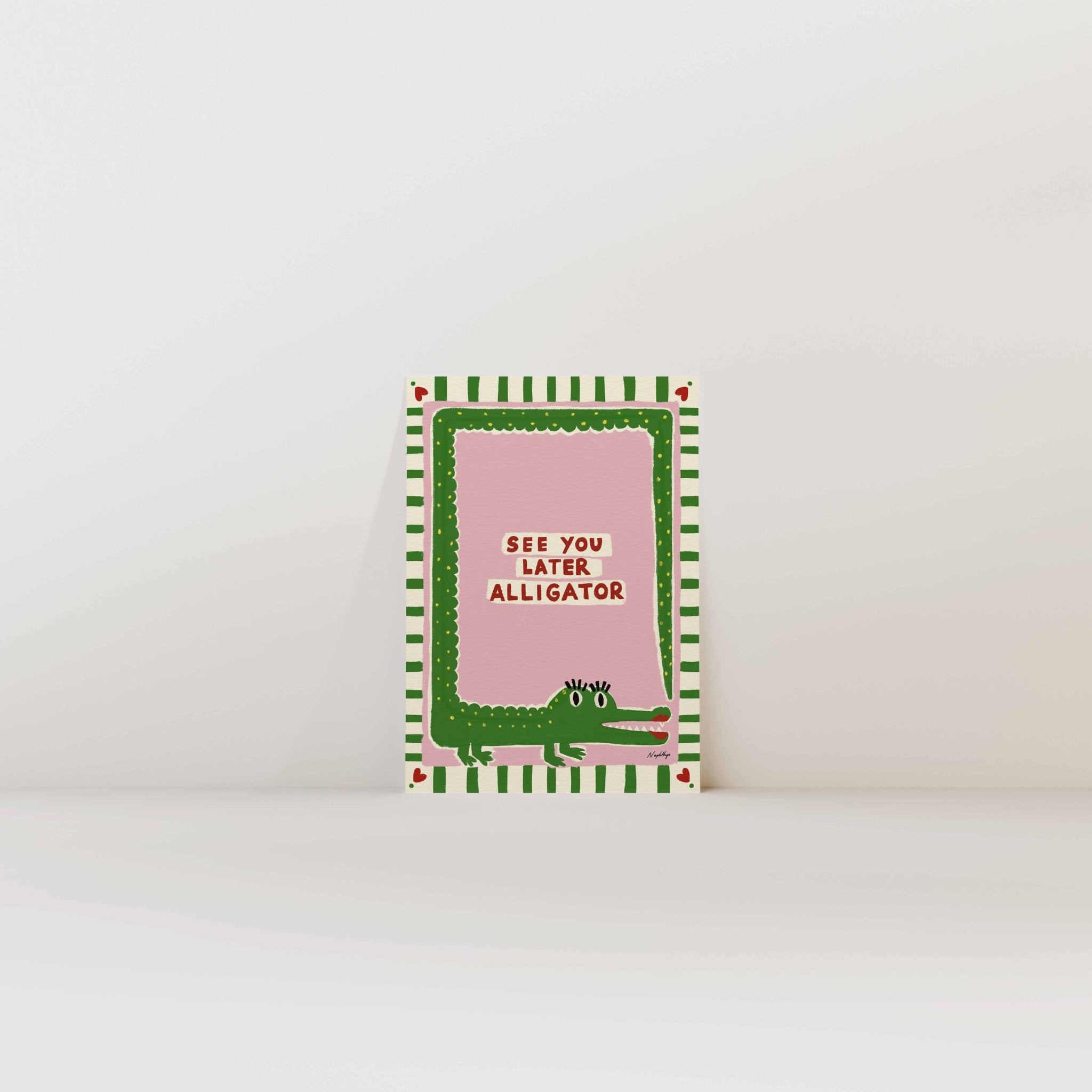 See You Later Alligator Print - Print Nephtys Illustrated Modern Love Store Glasgow
