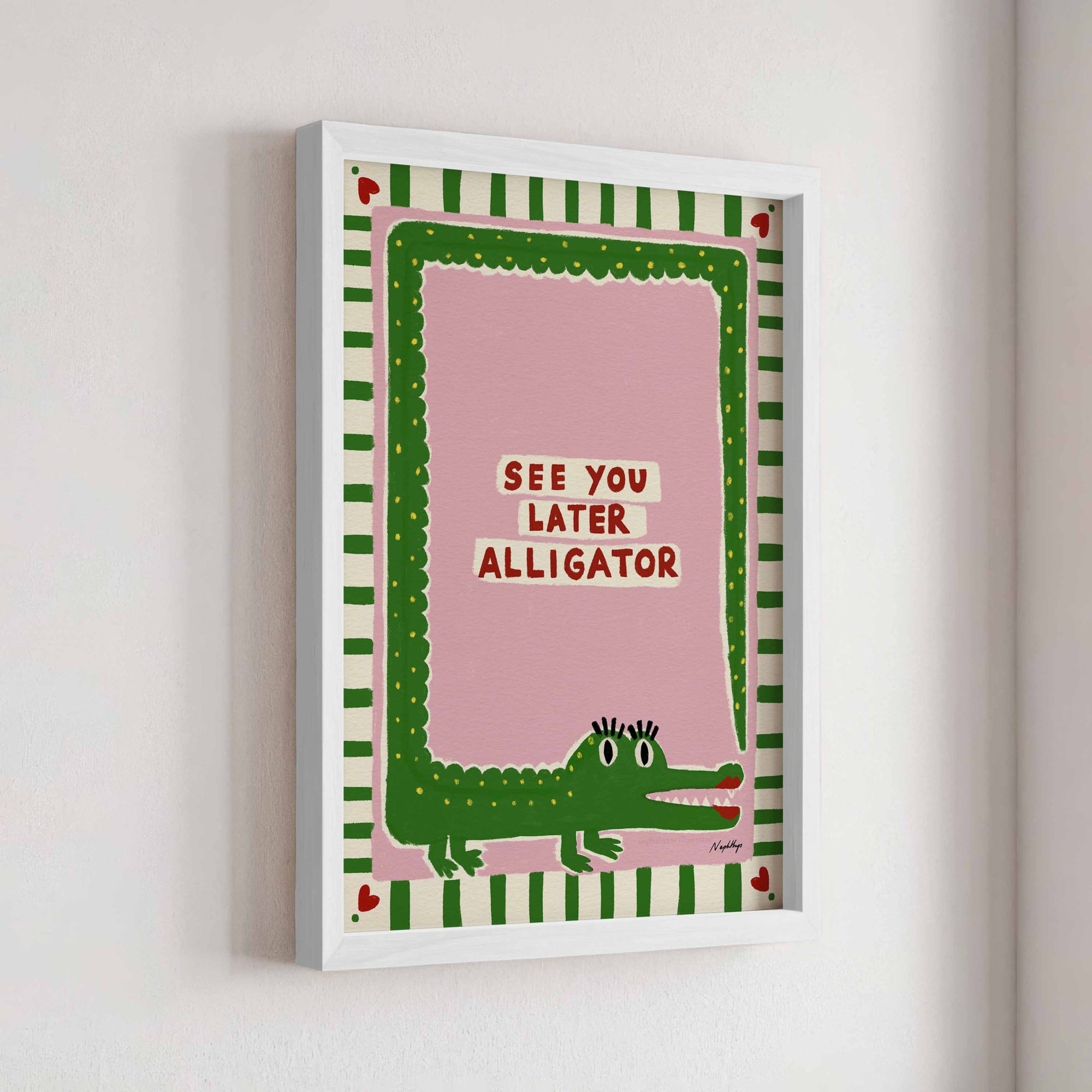 See You Later Alligator Print - Print Nephtys Illustrated Modern Love Store Glasgow