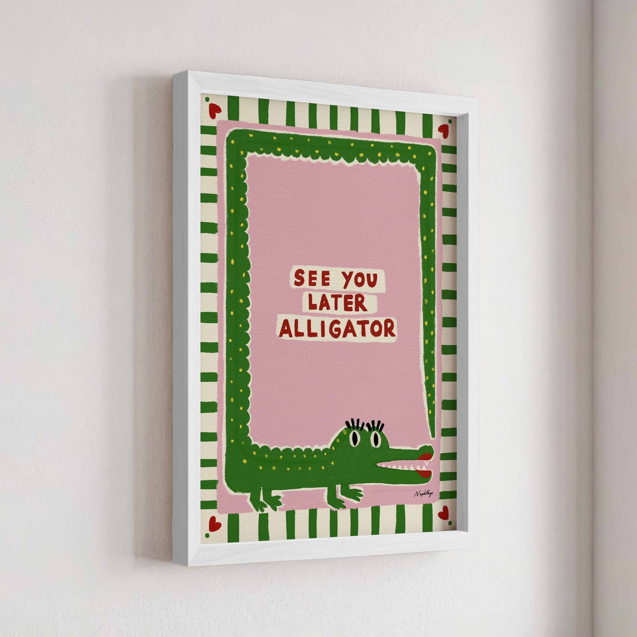 See You Later Alligator Print - Print Nephtys Illustrated Modern Love Store Glasgow