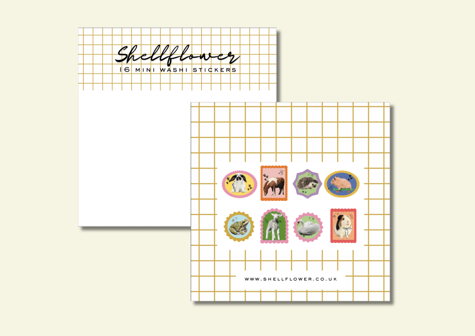 Animal Washi Flake Stickers - Shellflower Modern Love Store Glasgow