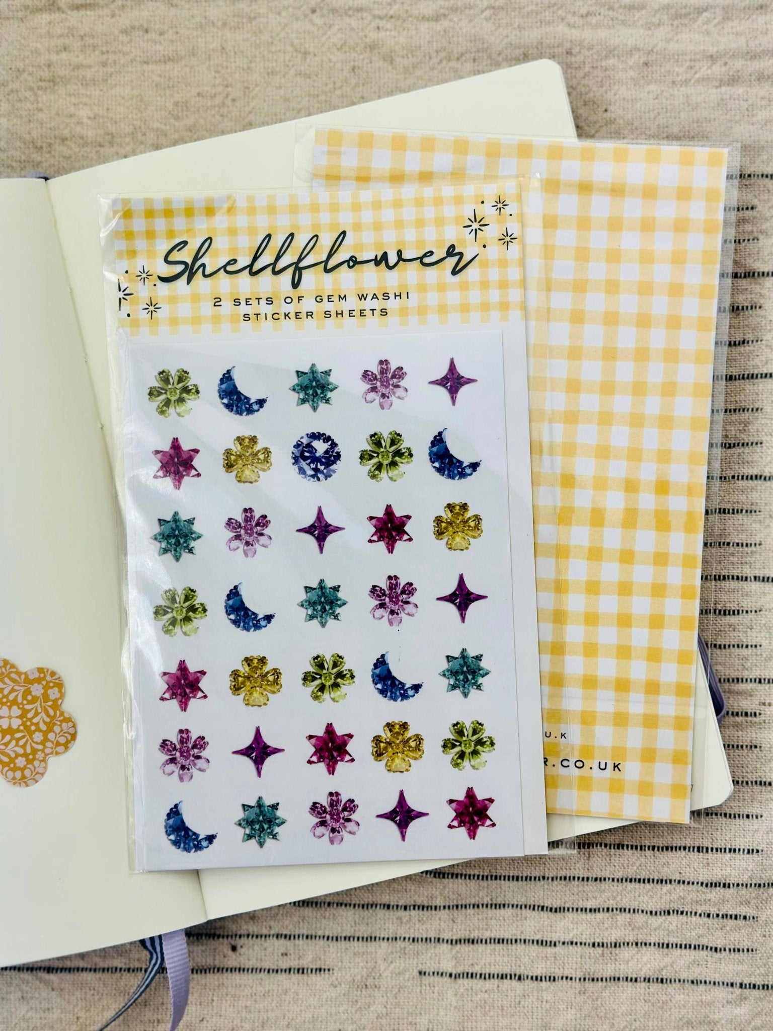 Gem Washi Sticker Sheet stationery 