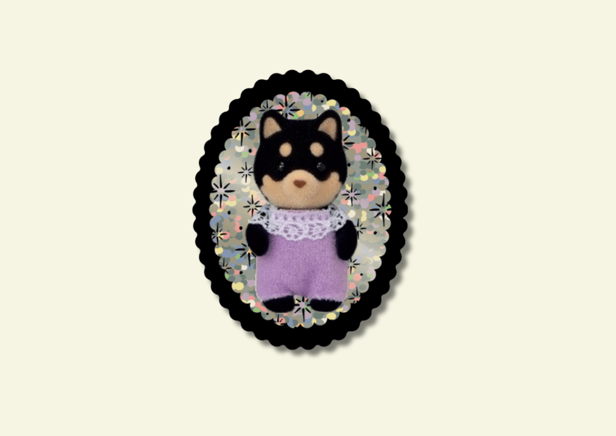 Shiba Inu Glitter Vinyl Sticker  - Shellflower Modern Love Store Glasgow