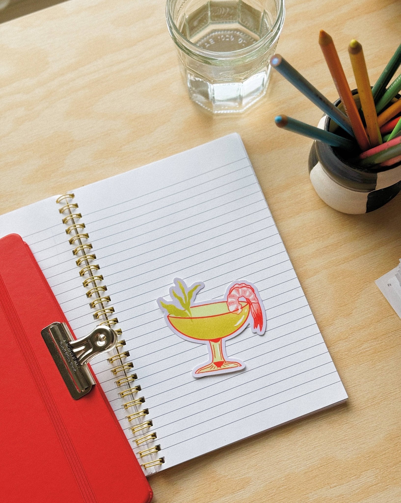 Shrimp Cocktail Sticker  - Mel Andrel Modern Love Store Glasgow