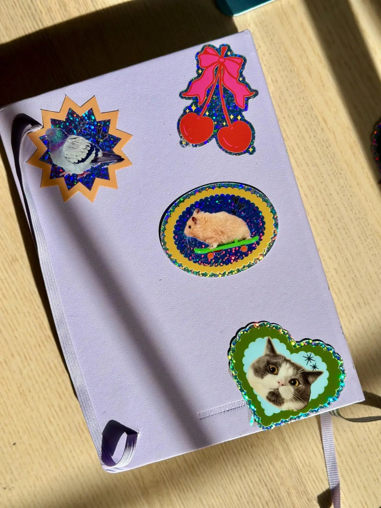 Skateboard Hamster Glitter Vinyl Sticker - Shellflower Modern Love Store Glasgow