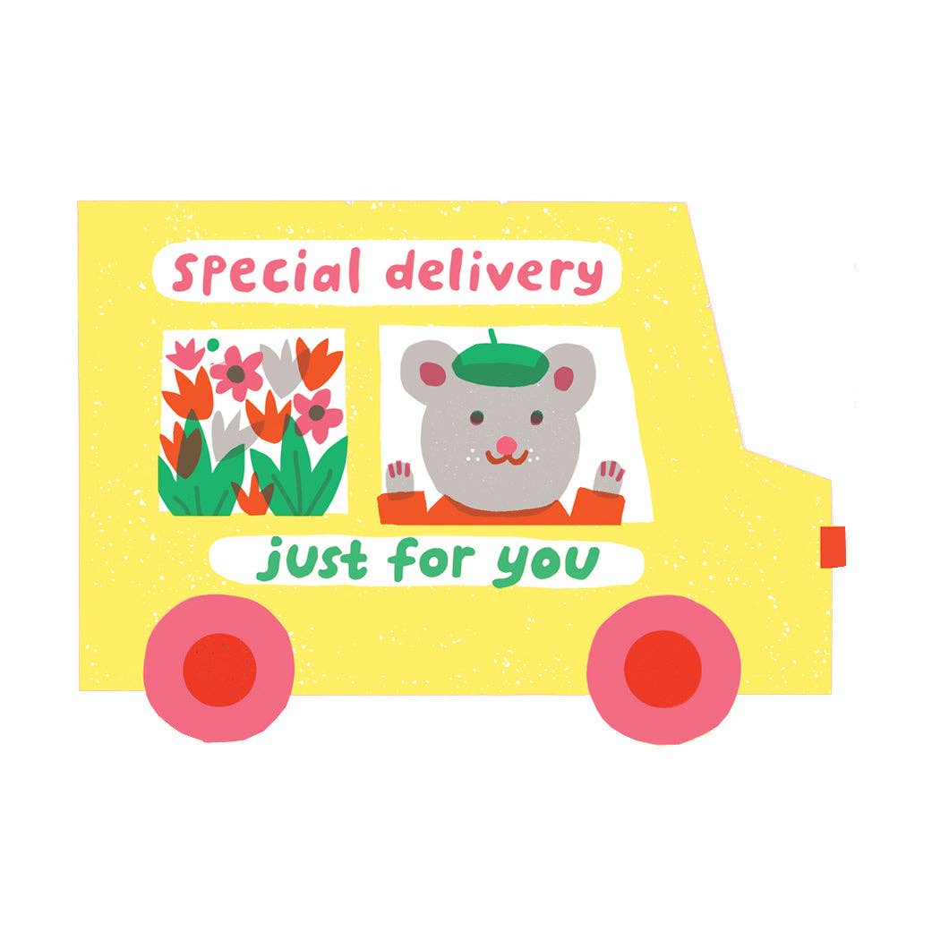 Special Delivery Van Die Cut Card - The Printed Peanut Modern Love Store Glasgow