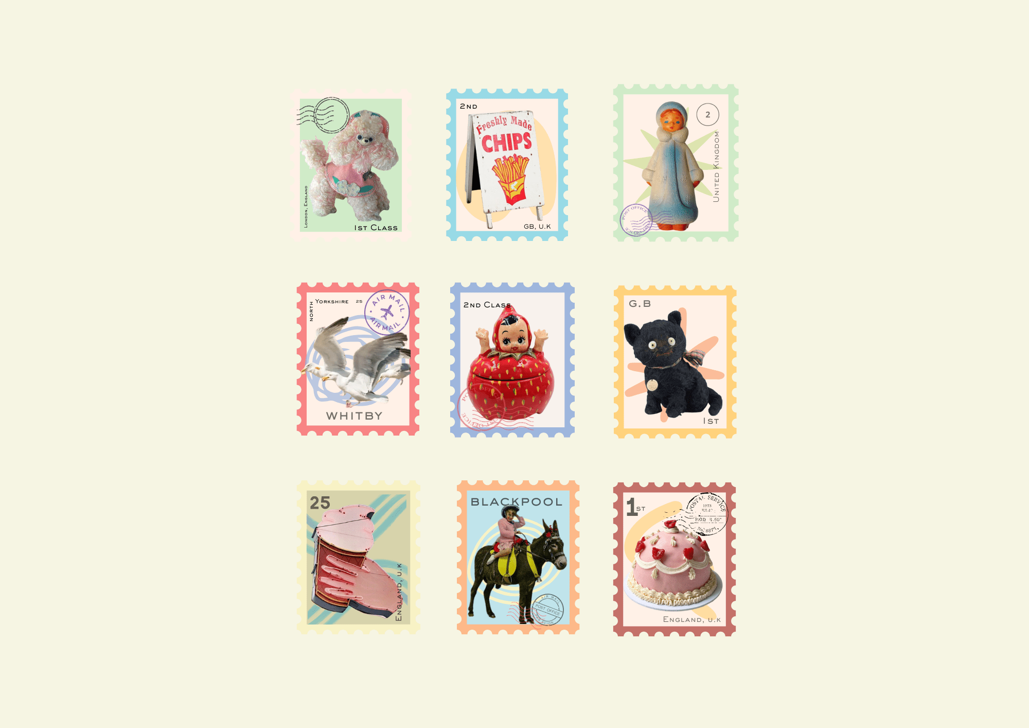 Stamps Washi Flake Stickers  - Shellflower Modern Love Store Glasgow