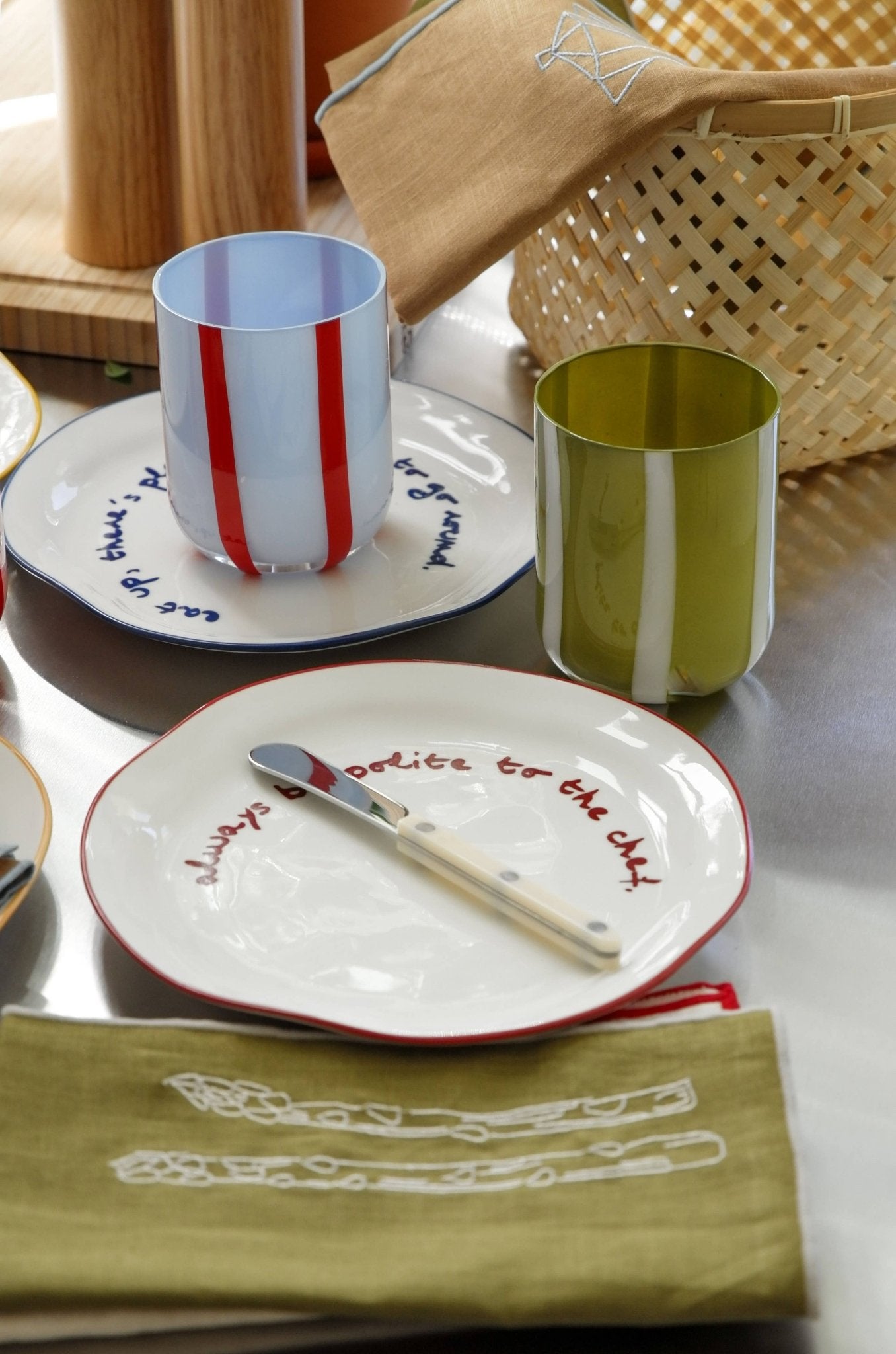 Statement Plate - 'eat up there's plenty more to go around.' - MÆGEN Modern Love Store Glasgow