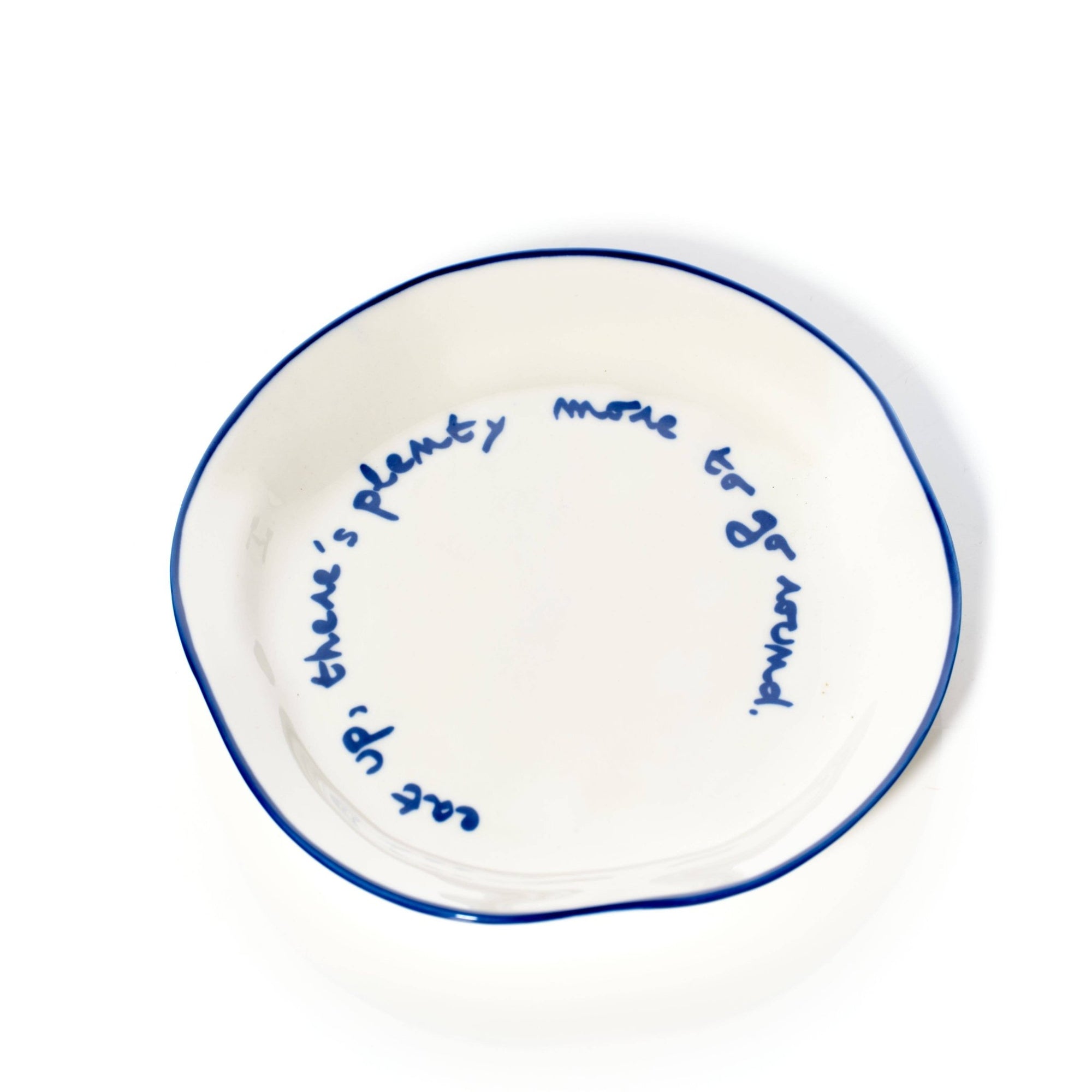 Statement Plate - 'eat up there's plenty more to go around.' - MÆGEN Modern Love Store Glasgow