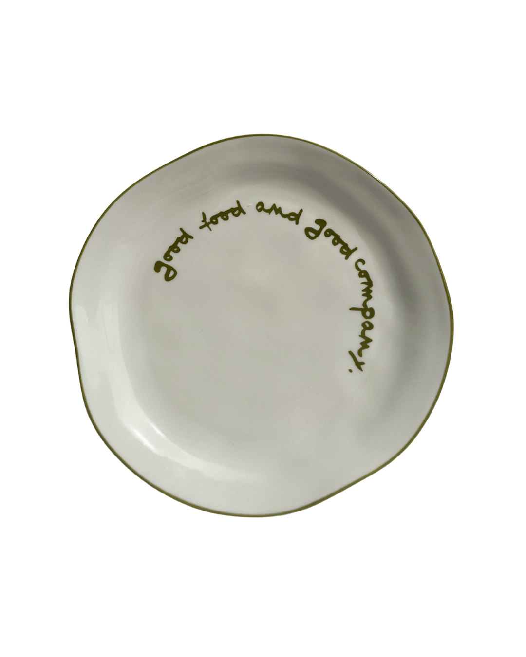Statement Plate - 'good food and good company.' - MÆGEN Modern Love Store Glasgow