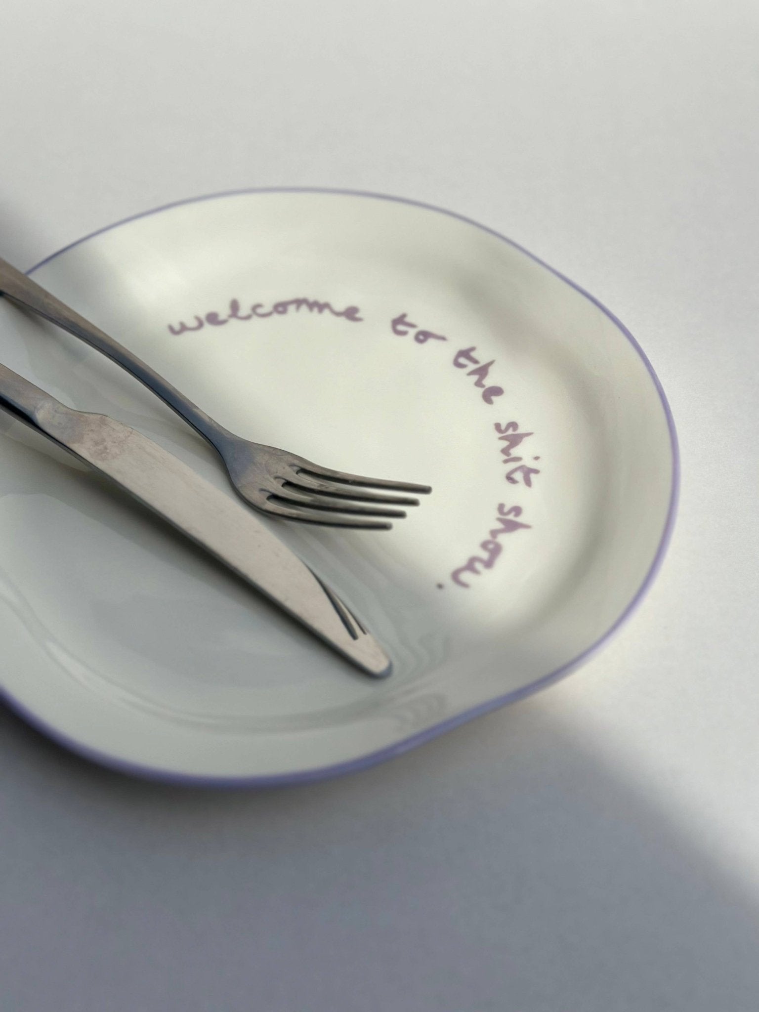 Statement Plate - 'welcome to the shit show.' - MÆGEN Modern Love Store Glasgow