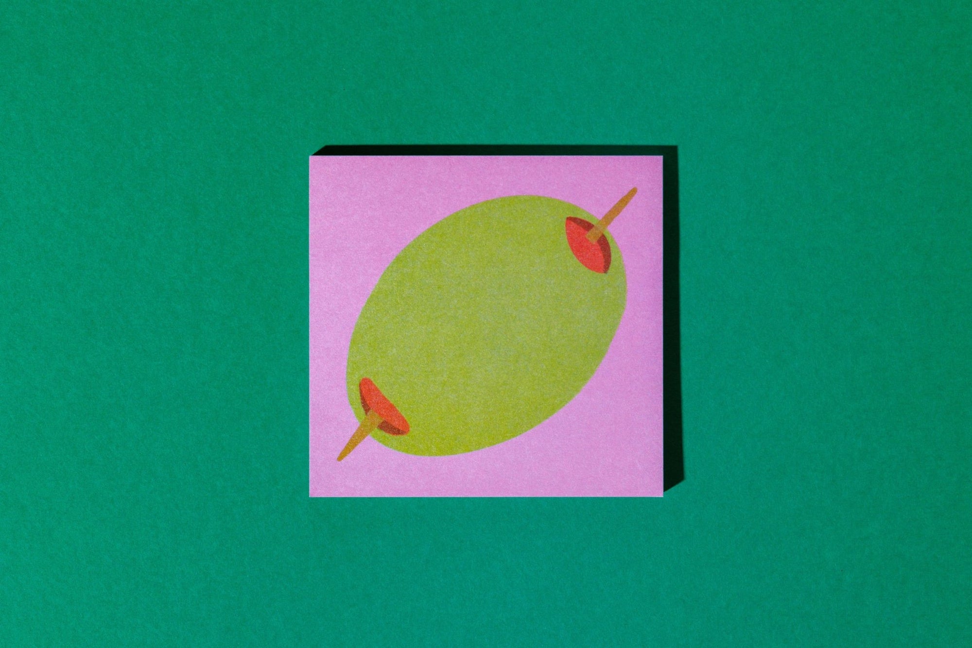 Olive Sticky Notes - Stationary Mel Andrel Modern Love Store Glasgow