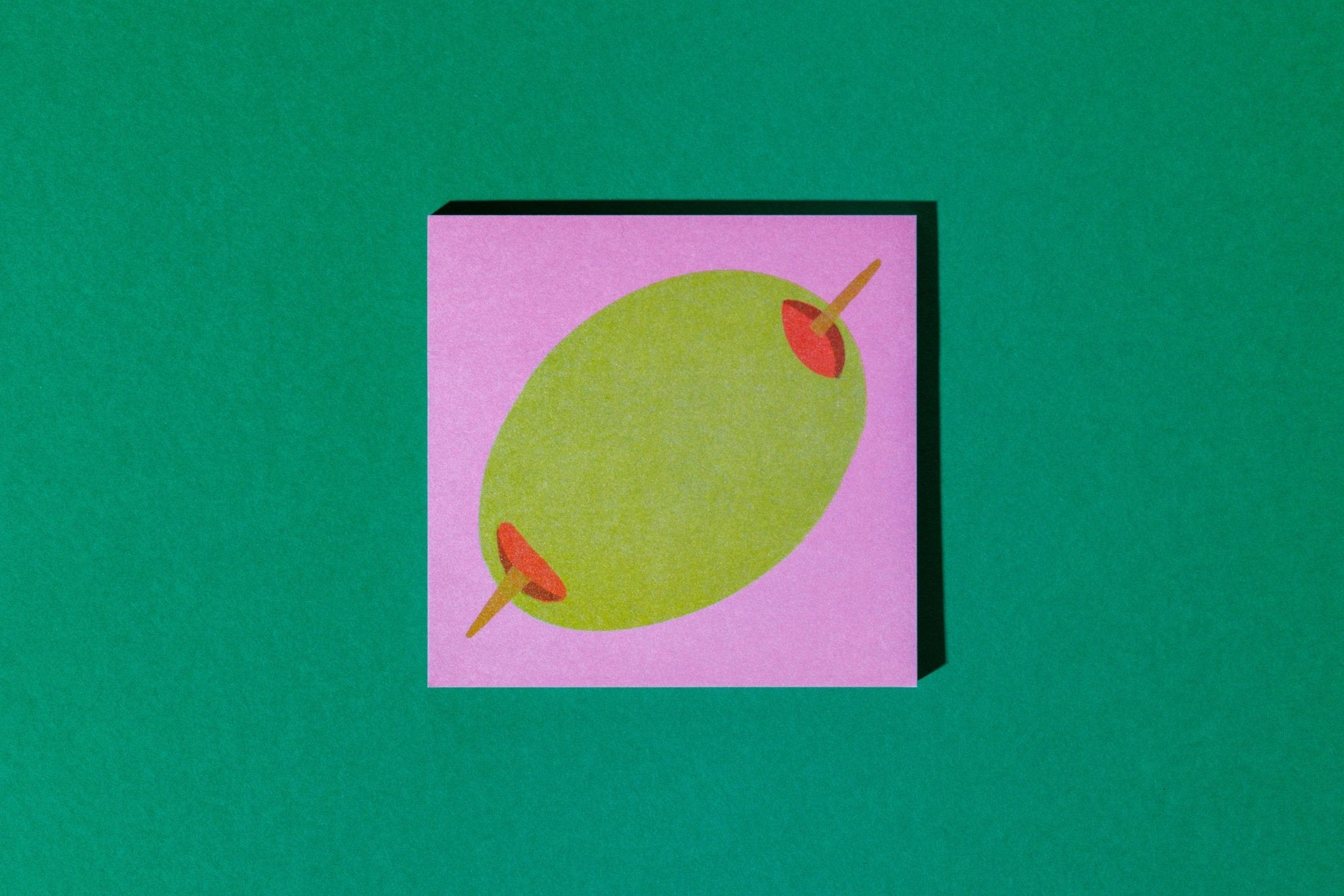 Olive Sticky Notes - Stationary Mel Andrel Modern Love Store Glasgow