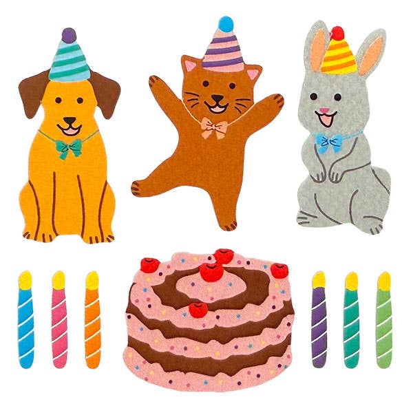 Classic Birthday Pet Sticker Sheet - Sticker Garden Modern Love Store Glasgow