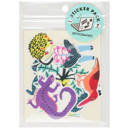Greeting Life Mirocomachiko Amami Oshima Japanese sticker pack – 7 nature-inspired PVC stickers