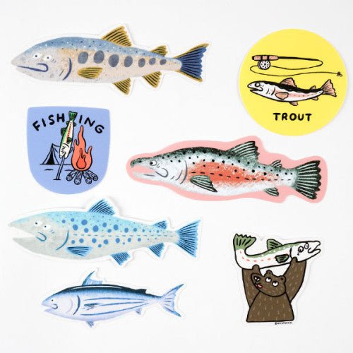 Mirocomachiko Okataoka Fishing Stickers journal 451596853519 sticker