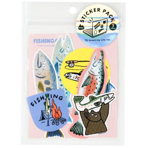 Mirocomachiko Okataoka Fishing Stickers journal 451596853519 sticker