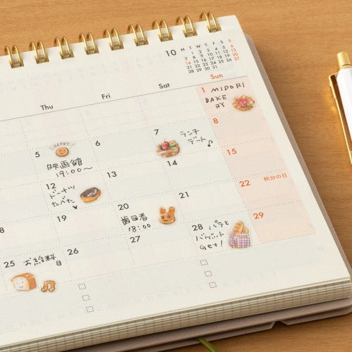 Midori Sticker Bread stationery 4902805826815 sticker