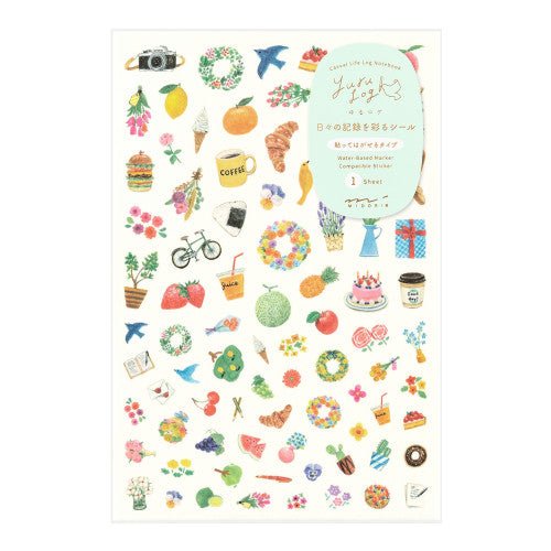 Midori Yuru Log Sticker - 1 sheet - Motif - sticker Midori Modern Love Store Glasgow