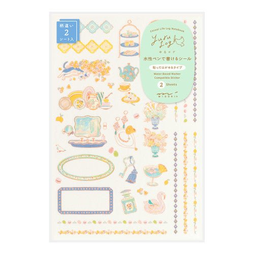 Midori Yuru Log Sticker - 2 Sheets Hotel and Travel - sticker Midori Modern Love Store Glasgow