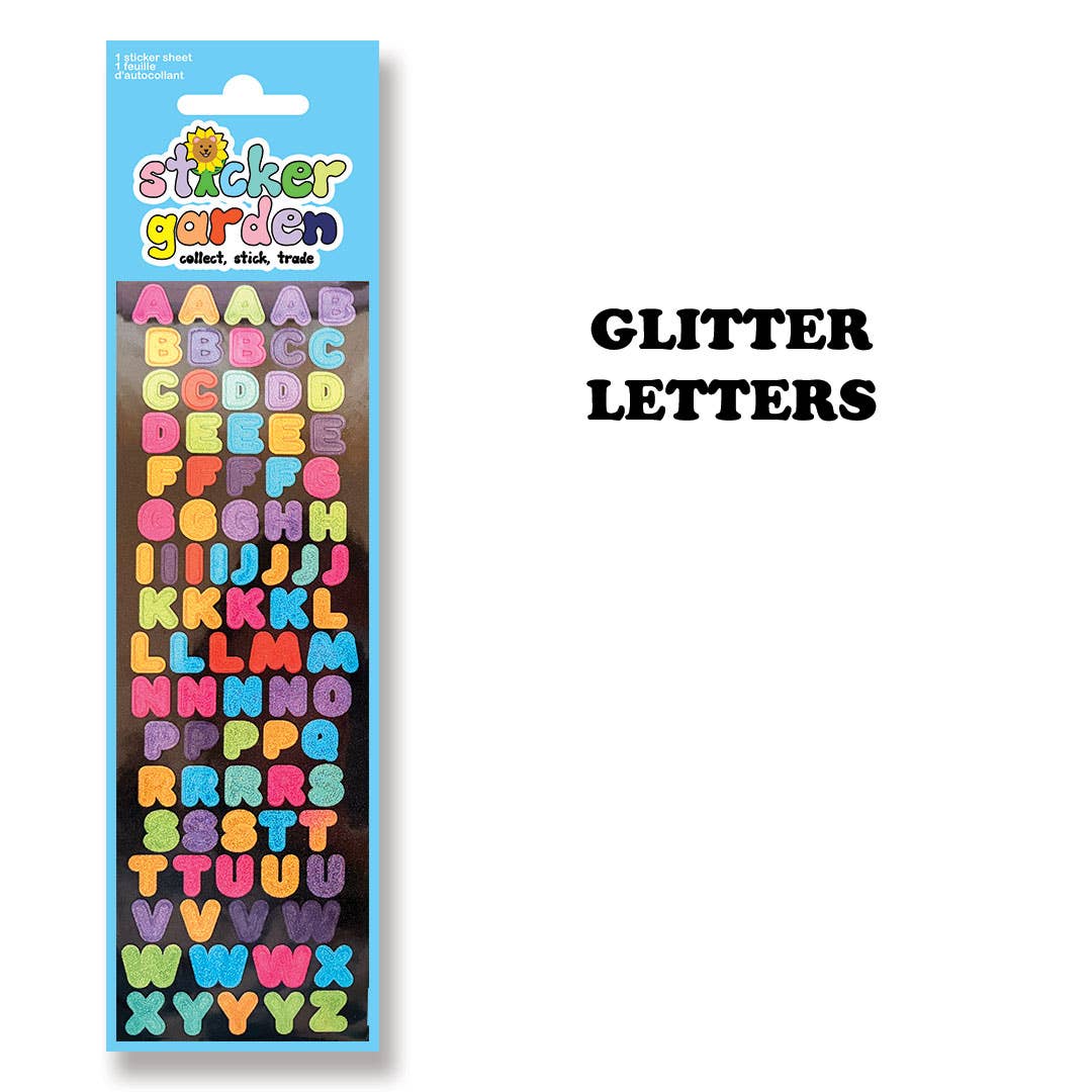 Glitter Letter Stickers - sticker Sticker Garden Modern Love Store Glasgow