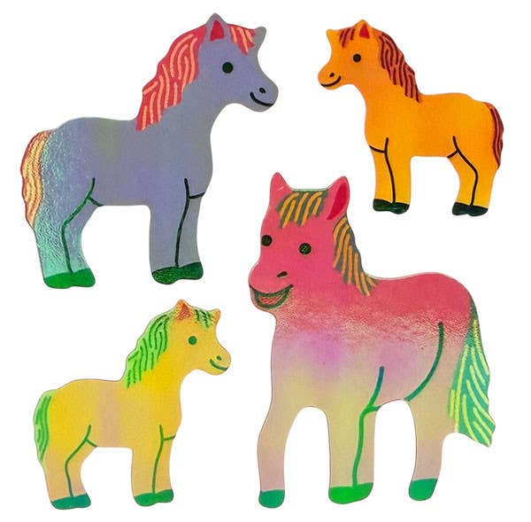 Jewel Colourful Ponies Children's Stickers3 - sticker Sticker Garden Modern Love Store Glasgow