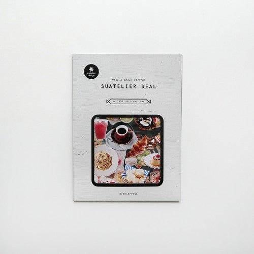 Suatelier Delicious Day Korean sticker sheet — illustrated food and café stickers for journalling, planners and junk journals