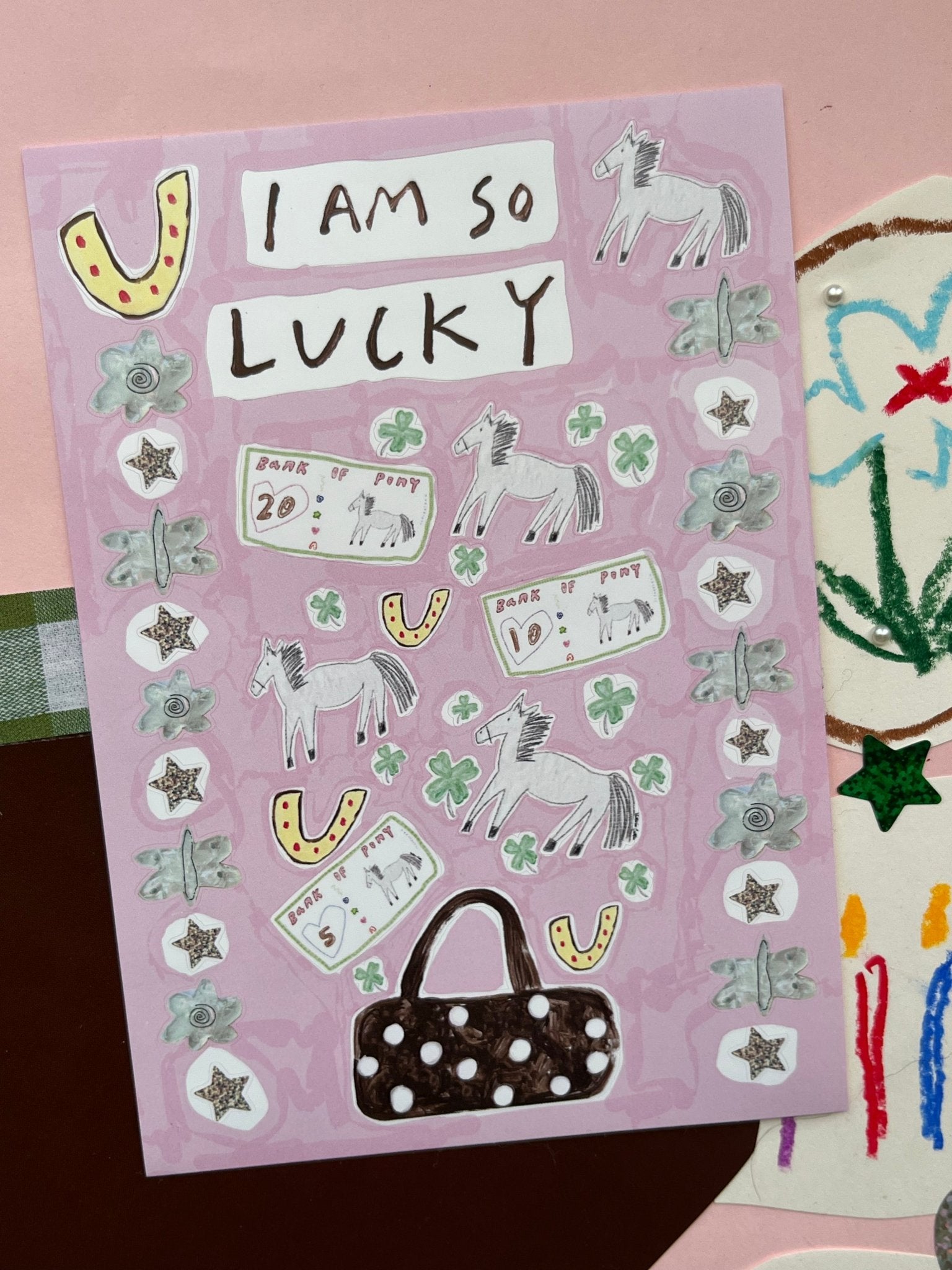 I am so Lucky Pony Sticker stickers  sticker