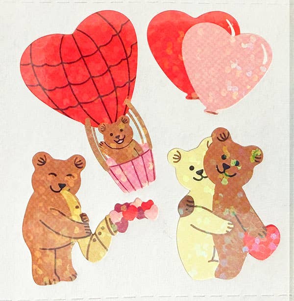 Speckled Love is in the Air Bears Stickers Valentine 2026 - stickers Sticker Garden Modern Love Store Glasgow