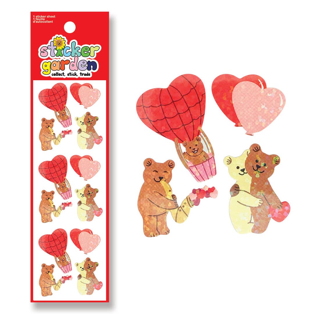 Speckled Love is in the Air Bears Stickers Valentine 2026 - stickers Sticker Garden Modern Love Store Glasgow
