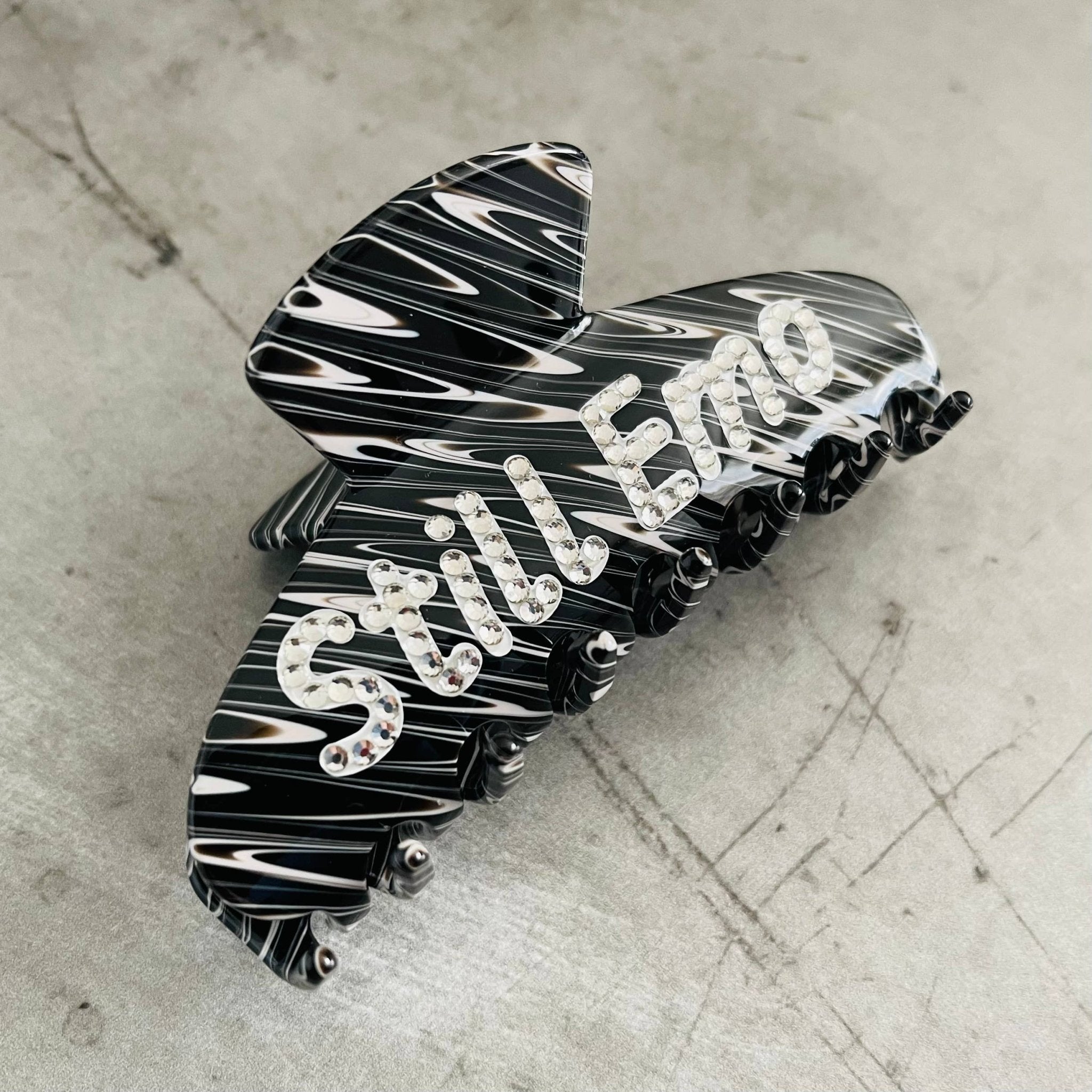 Still Emo Rhinestone Hair Claw Clip - The Silver Spider Modern Love Store Glasgow