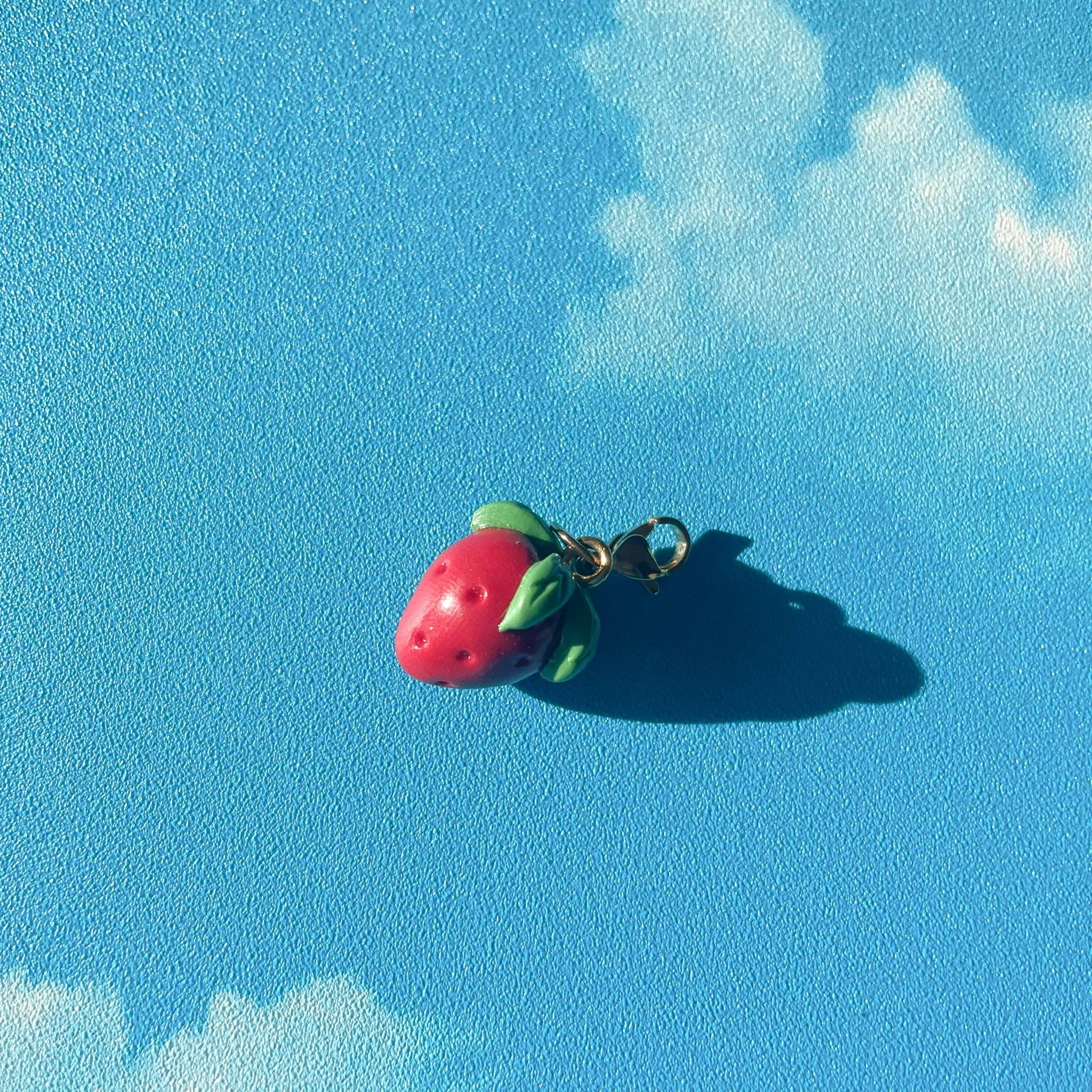 Strawberry Bag Charm - Bold Blossom Shop Modern Love Store Glasgow