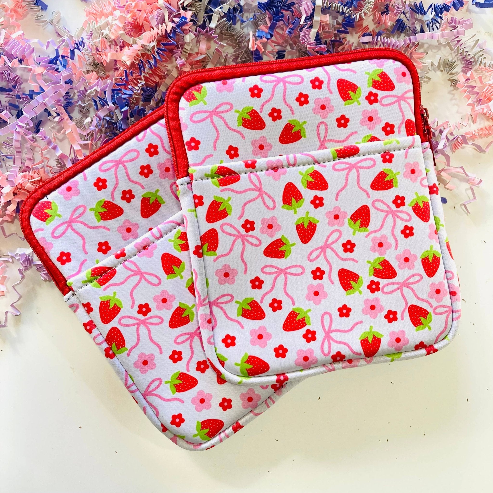 Strawberry & Bows Kindle Sleeve - The Stickityboo Co Modern Love Store Glasgow