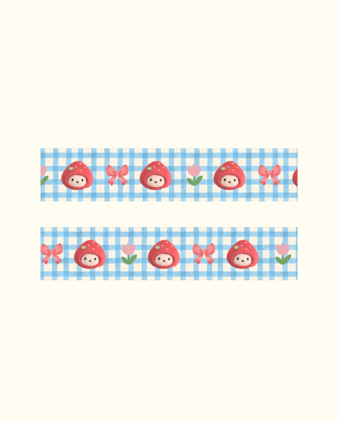 Strawberry Bunny Washi Tape  - Shellflower Modern Love Store Glasgow