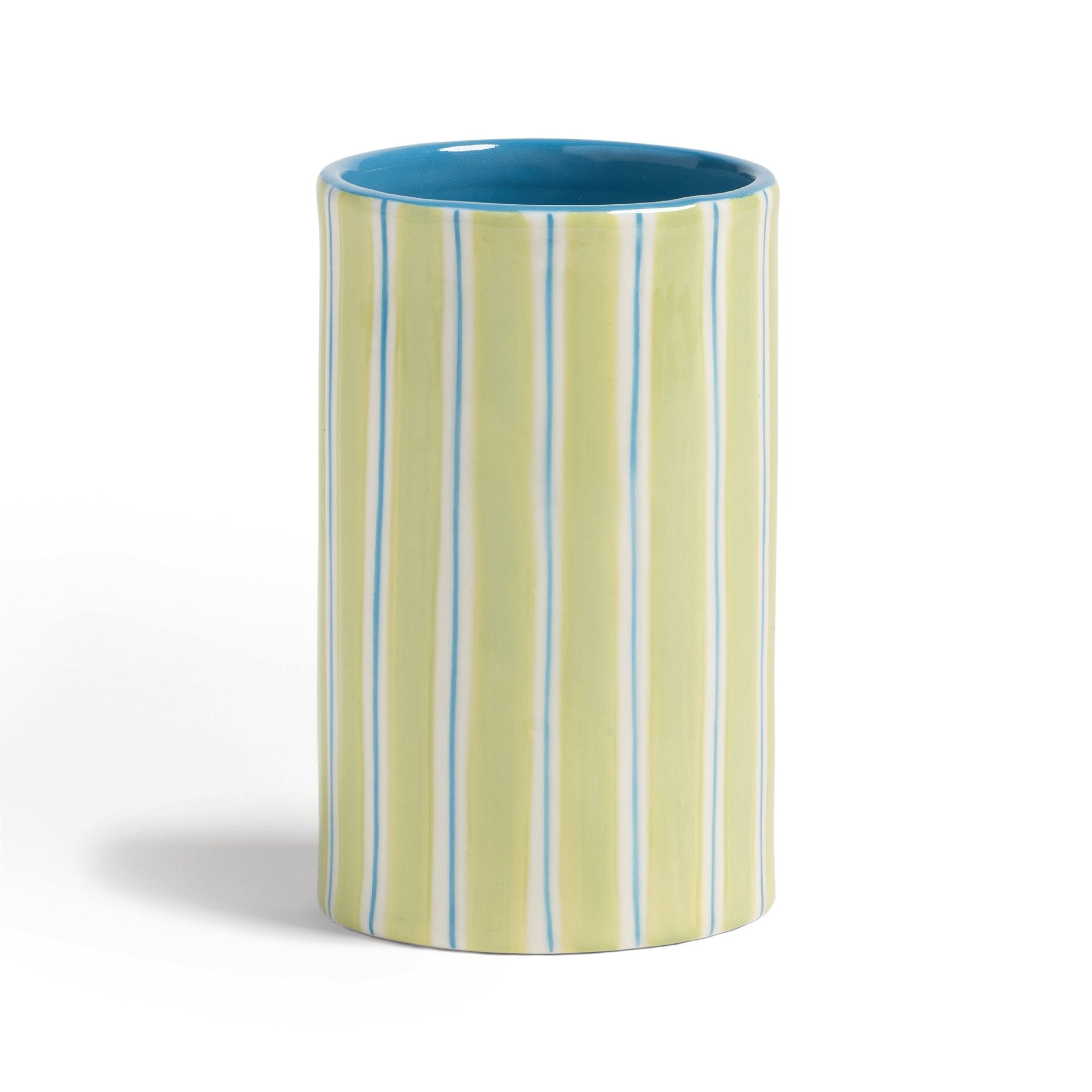 Stripe Vase - Green - Vases &K Amsterdam Modern Love Store Glasgow