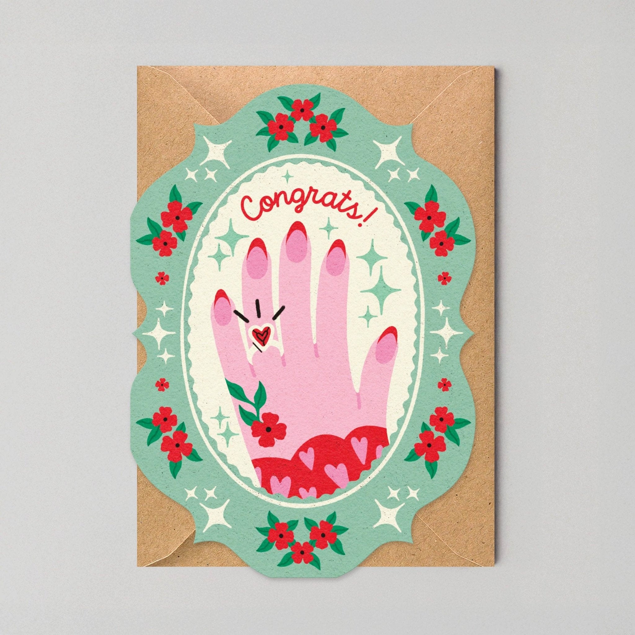 Congrats Engagement Card - Studio Boketto Modern Love Store Glasgow