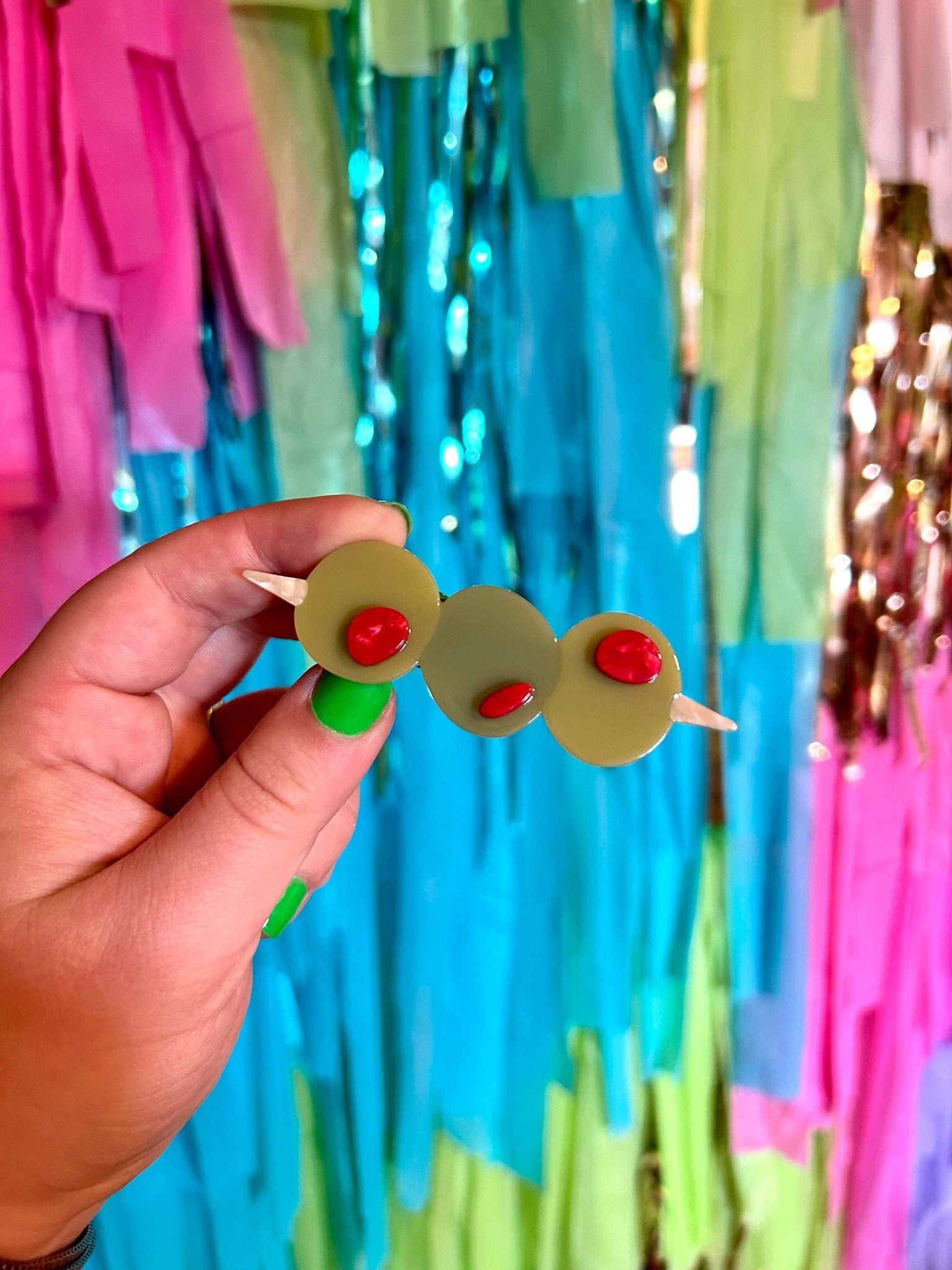 Stuffed Olive Hair Clip Set - Modern Love Store Glasgow