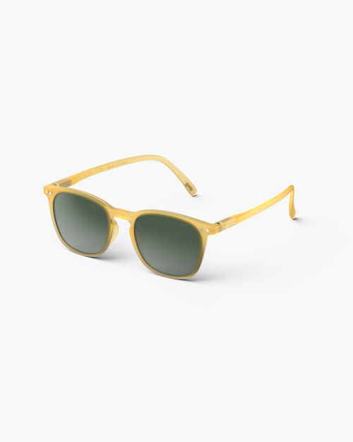 IZIPIZI #E yellow honey sunglasses — three-quarter view