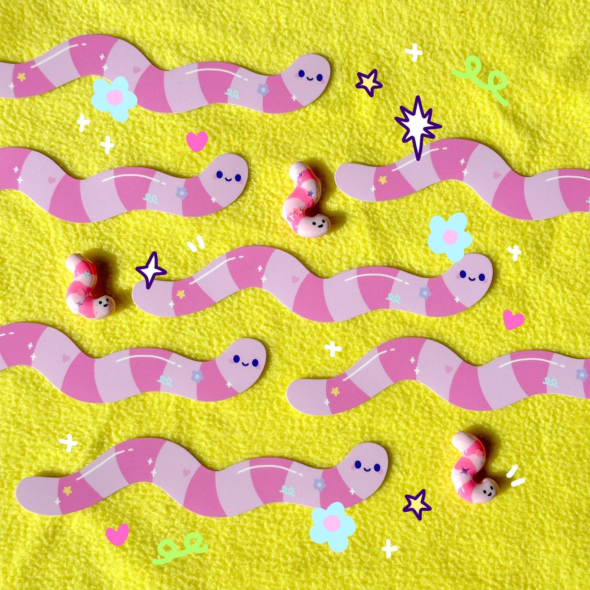 Long Wormie Sticker stationery 