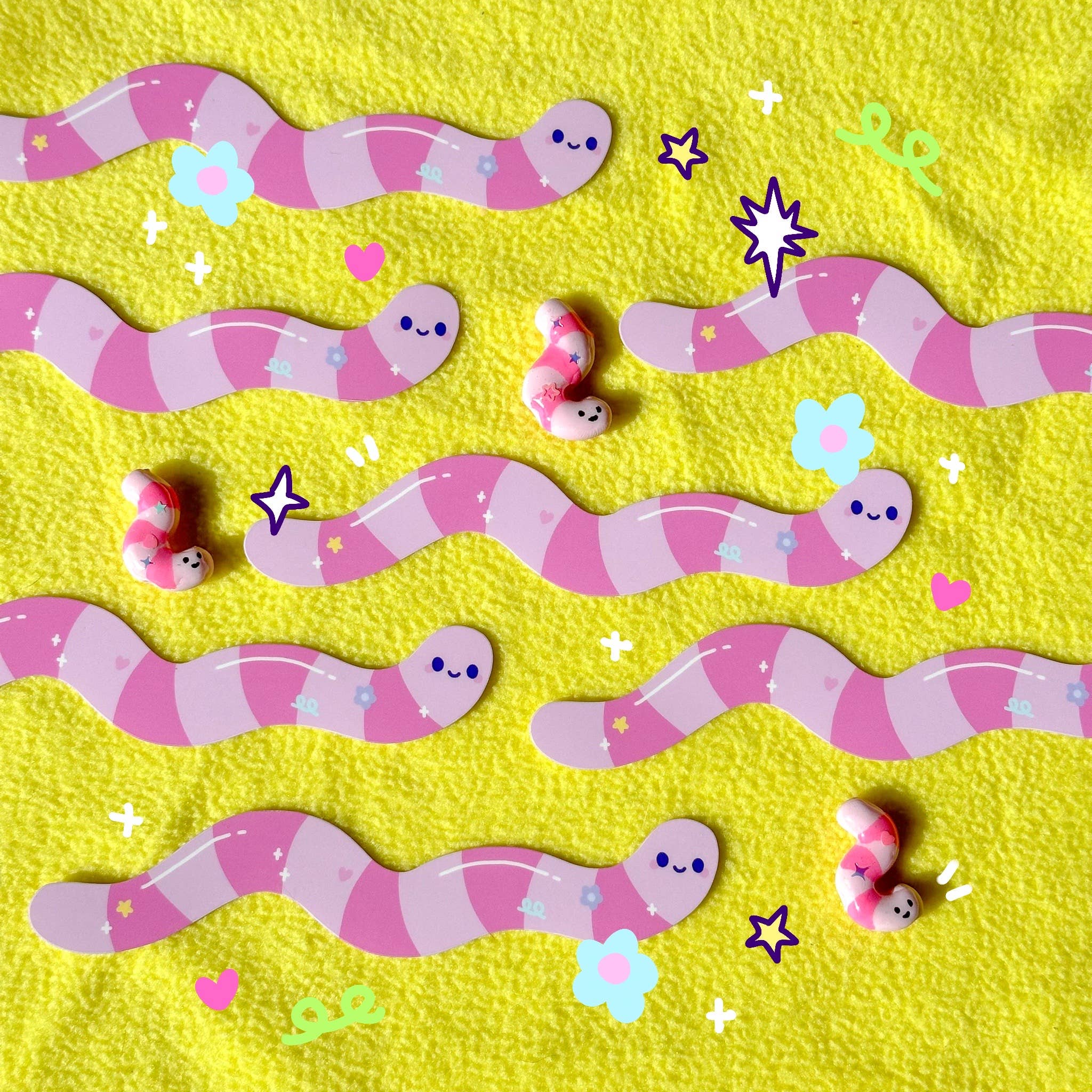 Long Wormie Sticker stationery 