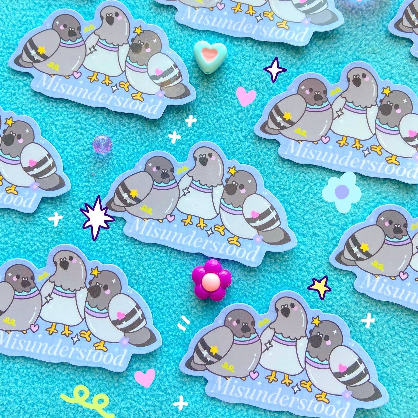 Misunderstood Pigeon Sticker stationery 