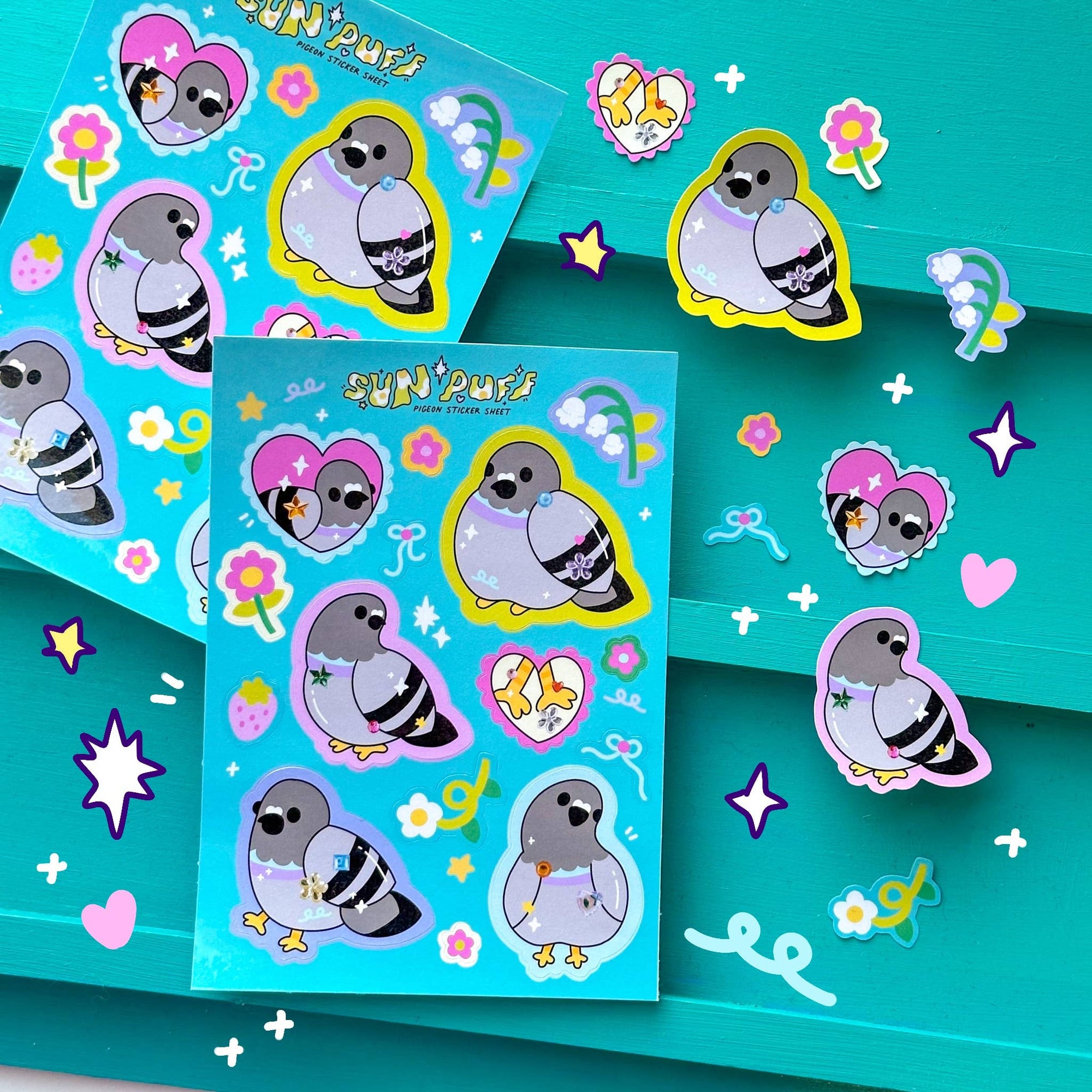 Pigeon Sticker Sheet stationery 