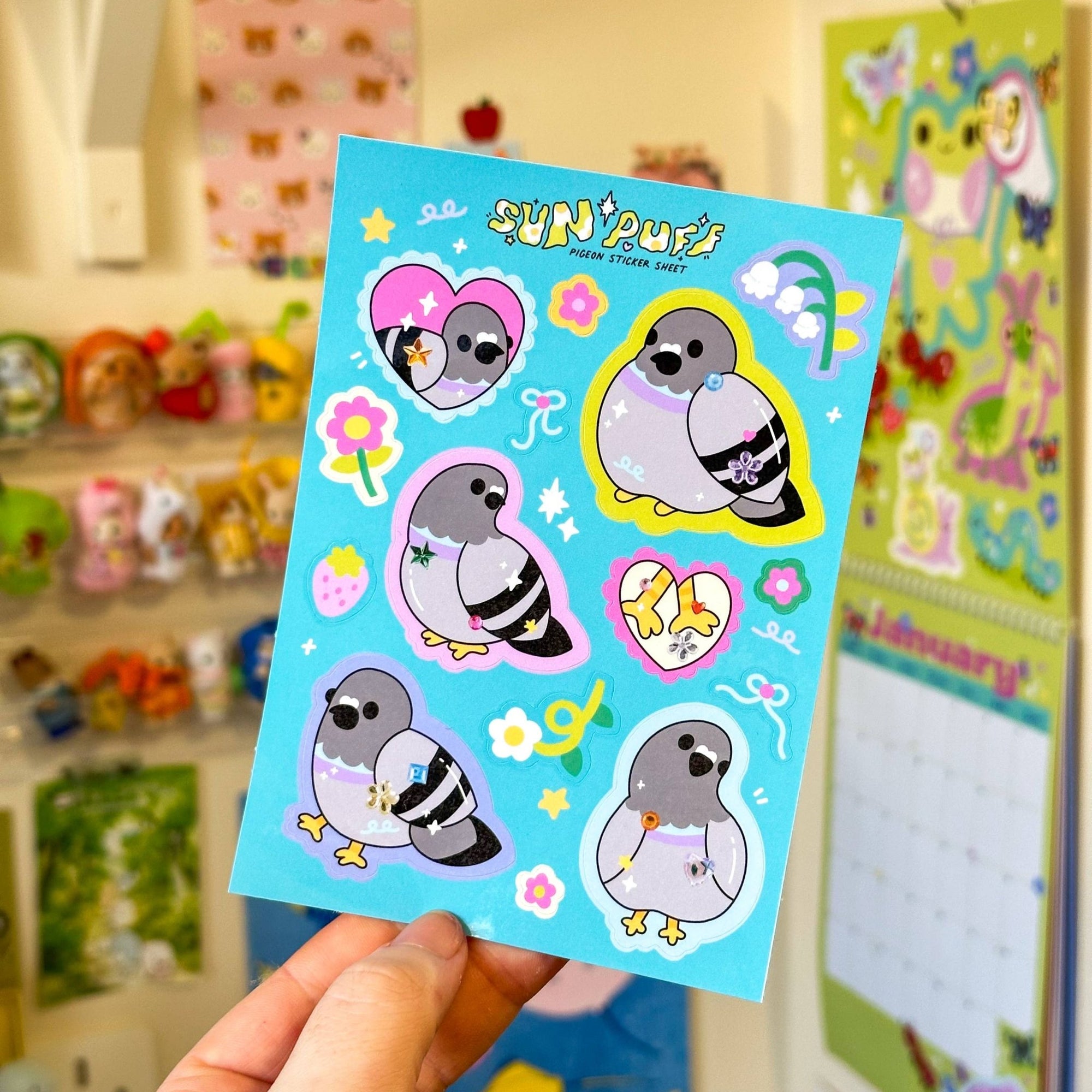 Pigeon Sticker Sheet stationery 