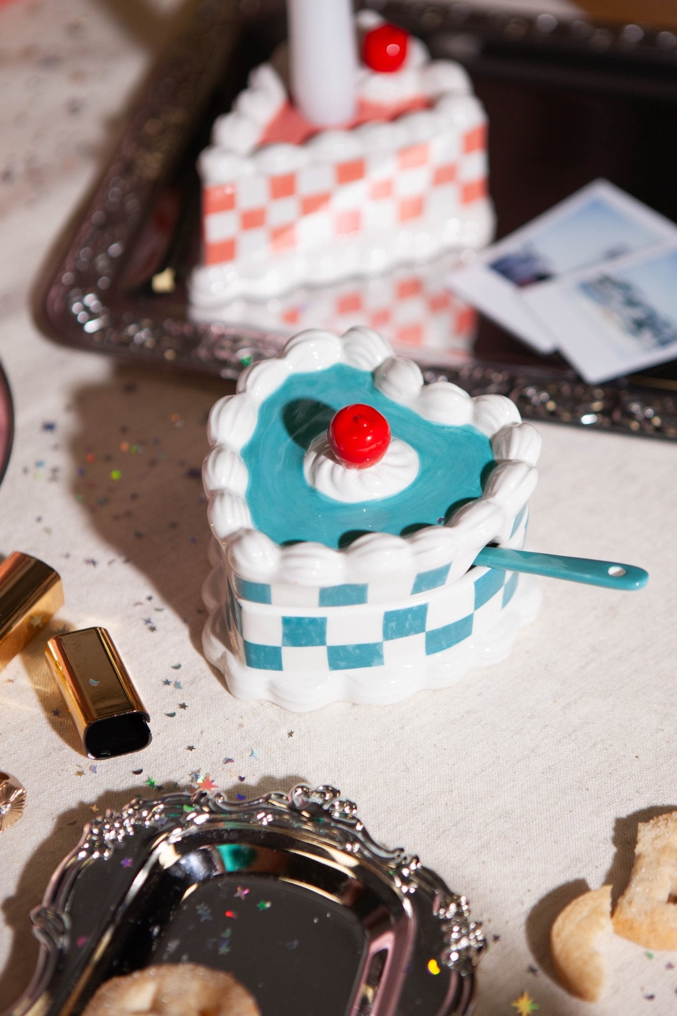 Sweetie Heart Cake Sugar Bowl - Sugar Bowl Doiy Design Modern Love Store Glasgow