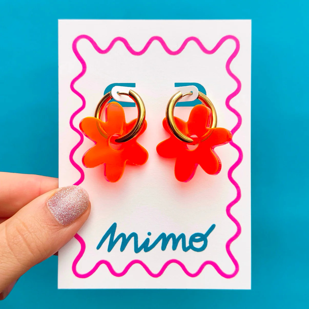 Flower Hoops - Tangerine Jelly