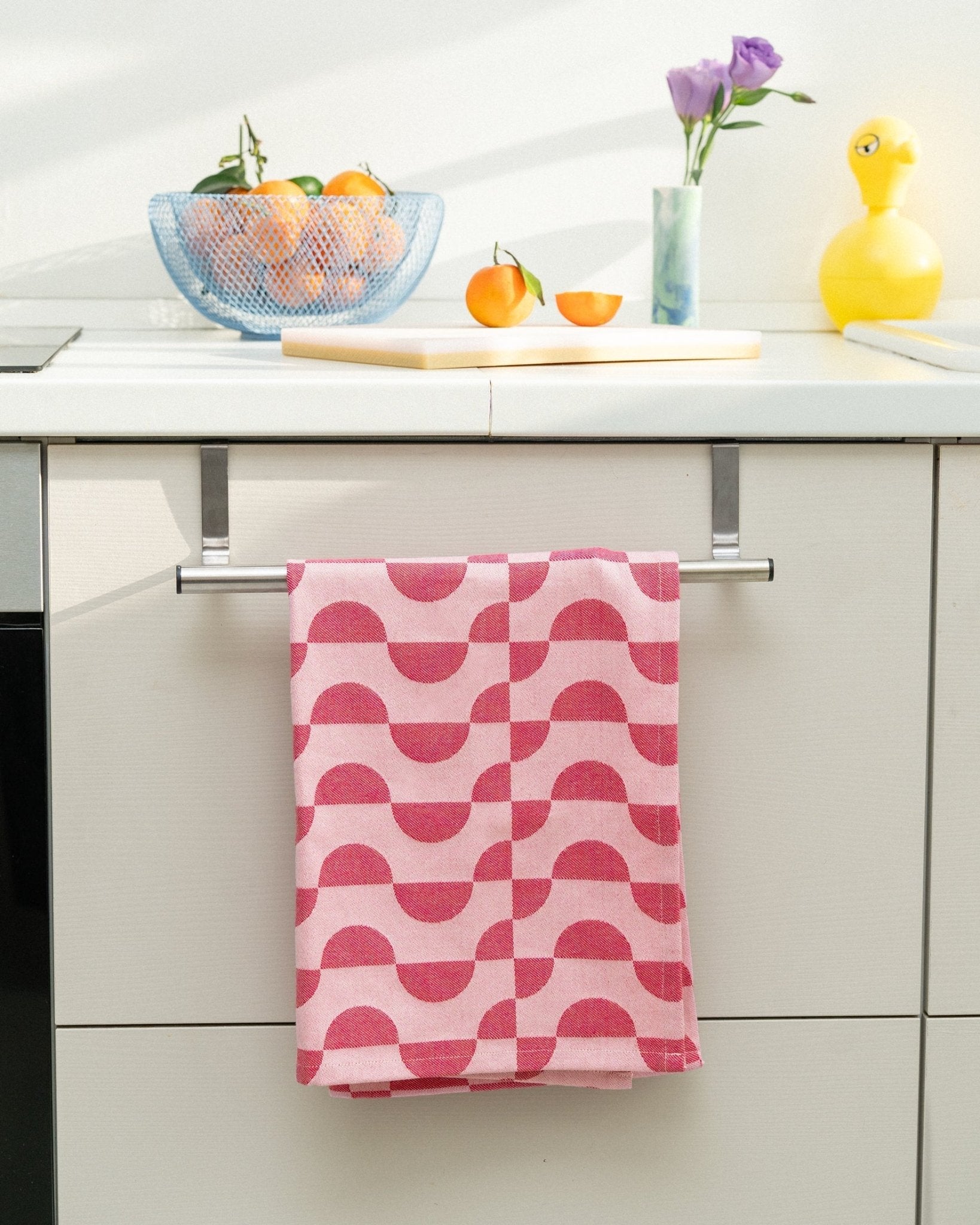 Tea Towel - Set of 3 (Pink, Yellow and Green) - Tea Towel Tarta Gelatina Modern Love Store Glasgow