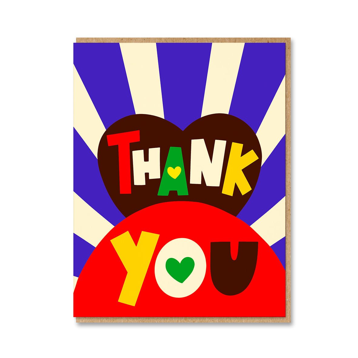 Thank you Card - Stripe - Card 1973 Modern Love Store Glasgow