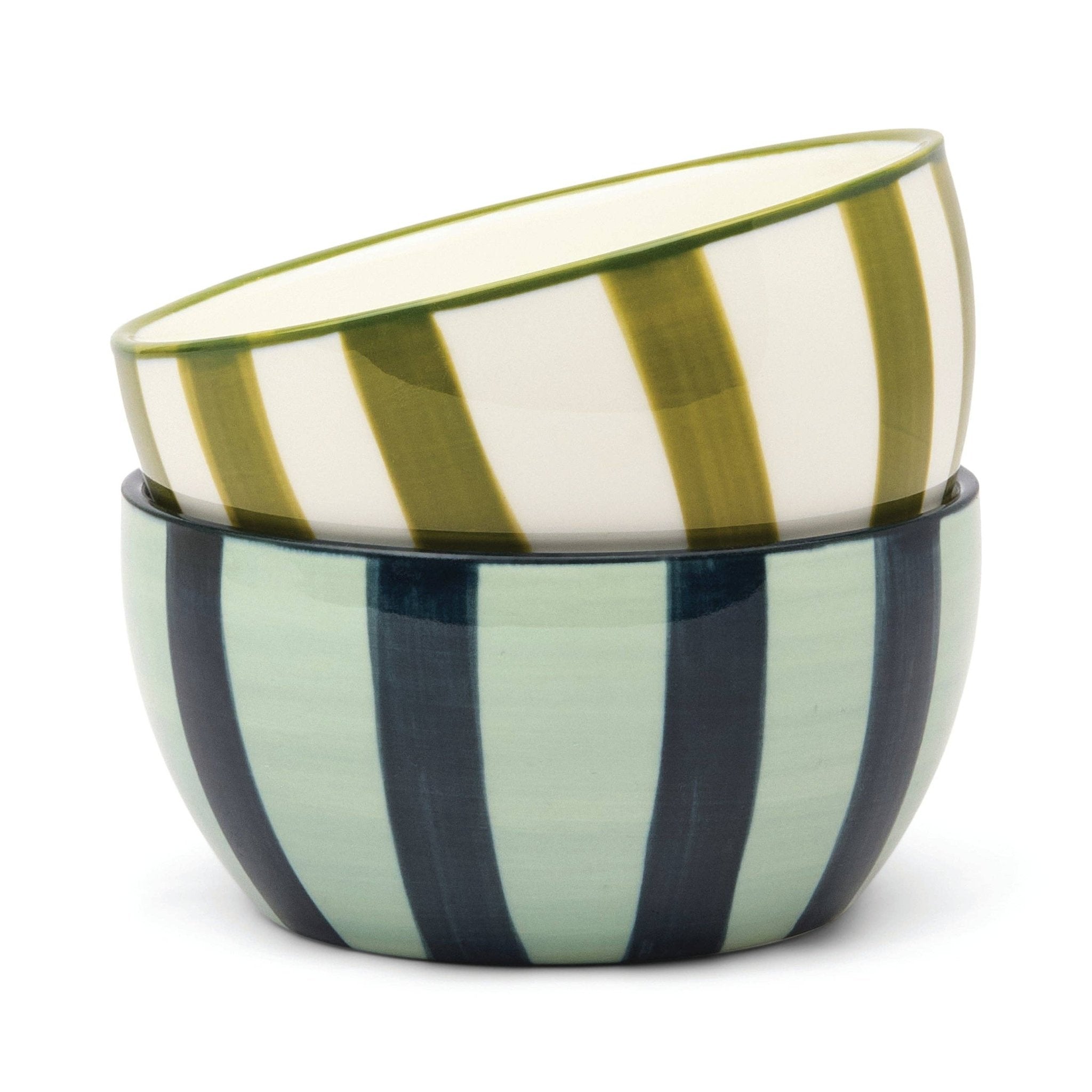 The Bella Dipping Bowls - Set of 2 - Olive & Blue - Designworks Collective Modern Love Store Glasgow