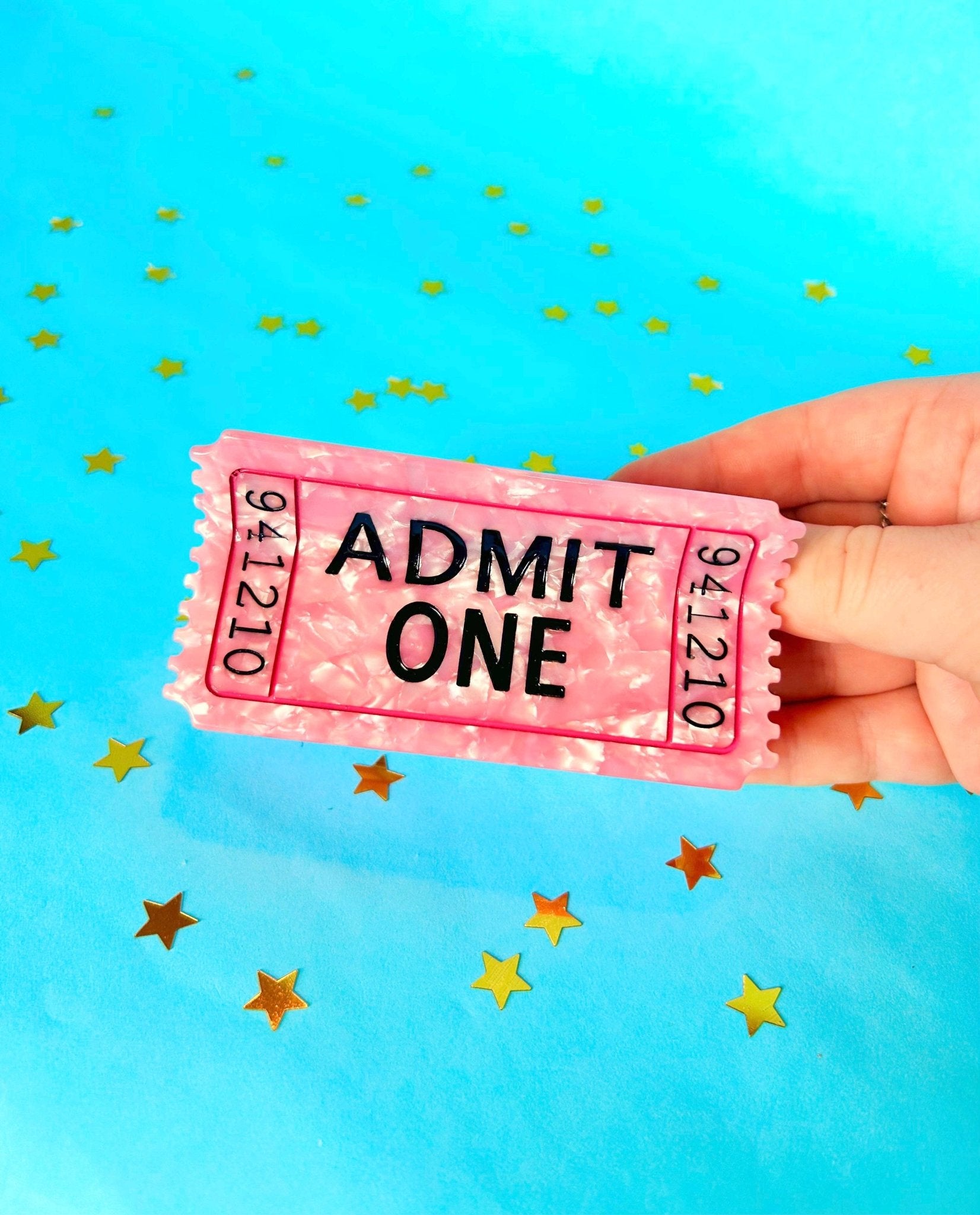 Ticket Hair Claw - The Peach Fuzz Modern Love Store Glasgow