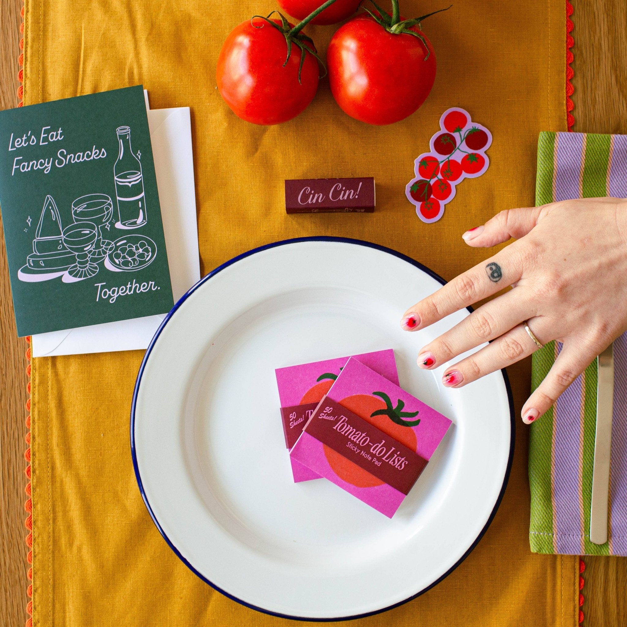 Tomato - do List Sticky Notes - Mel Andrel Modern Love Store Glasgow