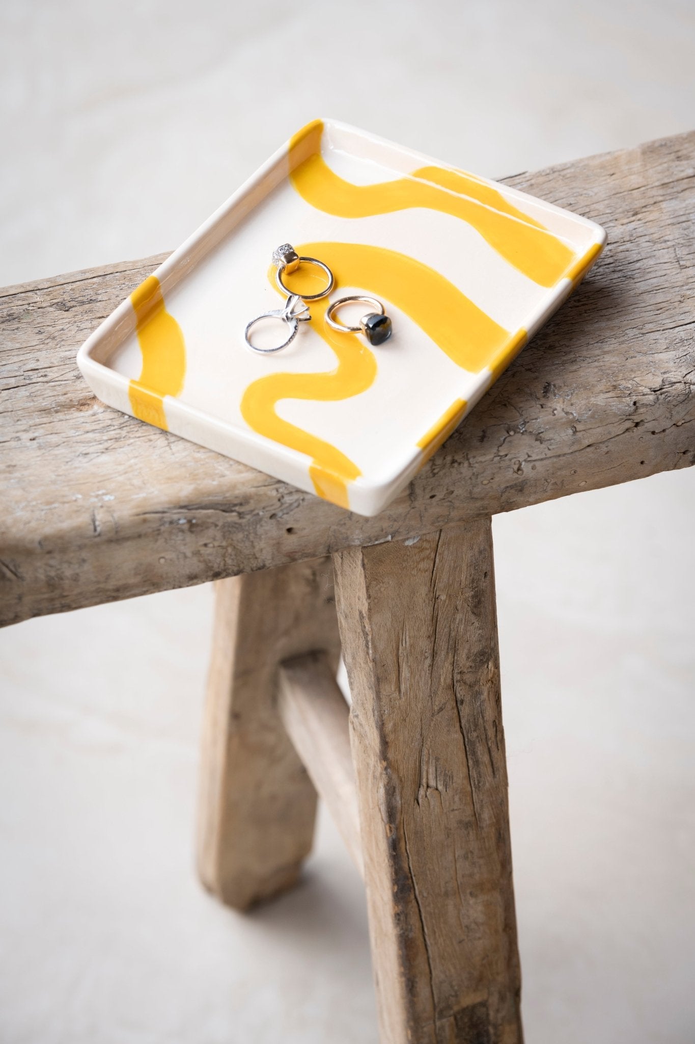 Tray Javier Spanish Swirls Yellow - Que Rico Modern Love Store Glasgow